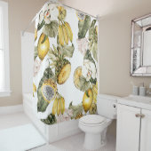 水彩フローラシームレスパターン。手絵を描l シャワーカーテン (インサイチュ)