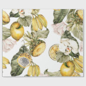 水彩フローラシームレスパターン。手色彩の鮮やかl ラッピングペーパー (フラット)