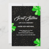 水彩フローラスウィート16誕生日招待状 招待状 (正面)