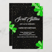 水彩フローラスウィート16誕生日招待状 招待状 (正面/裏面)