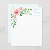 水彩フローラスクラップブック紙 (正面/裏面)