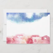 水彩フローラスクリプトバラ金ゴールドsweet sixteen 招待状 (裏面)