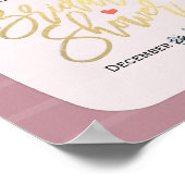 水彩フローラスクリプトブライダルシャワーへようこそ ポスター (角)