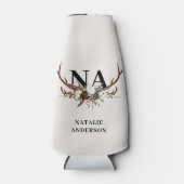 水彩フローラスタック〔雄ジカの〕枝角秋素朴 ボトルクーラー (正面)