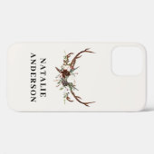 水彩フローラスタック〔雄ジカの〕枝角秋素朴 Case-Mate iPhoneケース (裏面 (横))