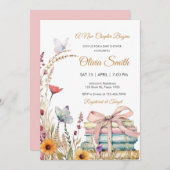 水彩フローラストーリーブックベビーシャワー 招待状 (正面/裏面)