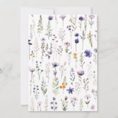 水彩フローラストーリーブックボーイベビーシャワー 招待状 (裏面)