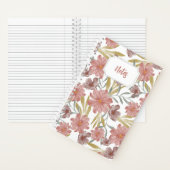 水彩フローラスパイラルノートブック | かわいい雑誌 ノートブック (内側)