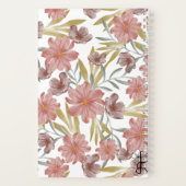 水彩フローラスパイラルノートブック | かわいい雑誌 ノートブック (裏面)