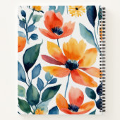 水彩フローラスパイラルバウンドノートブック ノートブック (裏面)