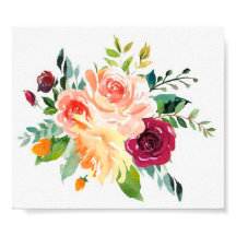 水彩フローラスプレーヴィンテージカントリーアート