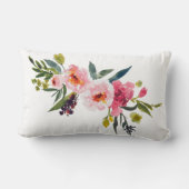 水彩フローラスプレーヴィンテージ国 ランバークッション (裏面)