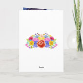 水彩フローラスペインのフィエスタキンセニェラ写真 サンキューカード (裏面)