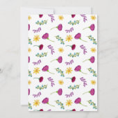 水彩フローラスペインのフェスタウェディングシャワーイン 招待状 (裏面)