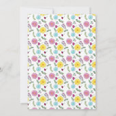 水彩フローラスペインのフェスタ結婚のアップデート 招待状 (裏面)