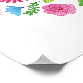 水彩フローラスペインのフェスタ結婚の歓迎 ポスター (角)