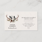 水彩フローラタグ〔雄ジカの〕枝角秋   名刺 (裏面)