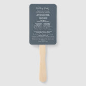 水彩フローラダスティグレー結婚式 プログラム ハンドファン (裏面)