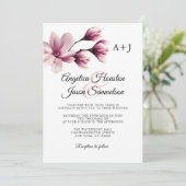 水彩フローラダスティーマウヴバラトープ結婚ズ 招待状 (スタンド正面)