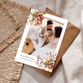 水彩フローラダリアフォトテラコッタ秋 セーブザデート