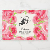 水彩フローラダービーブライダルシャワーウィッズミニ リキュールボトルラベル (シングルラベル)