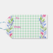 水彩フローラチェック先生はギフト最高のである ギフトタグ (裏面横)