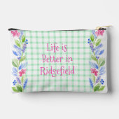 水彩フローラチェックLIFEあなたの町より良い アクセサリーポーチ (裏面)