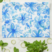 水彩フローラチンツキュート柄 キッチンタオル (折り畳み)