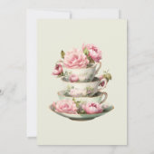 水彩フローラティーカップティーパーティー 招待状 (裏面)