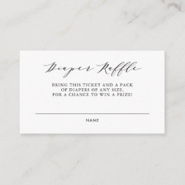 水彩フローラティーパーティーおむつラッフルカードII エンクロージャーカード