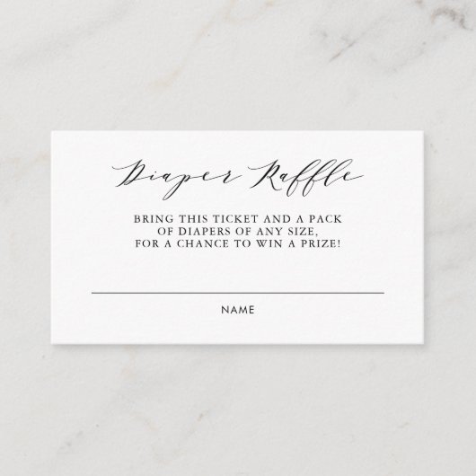 水彩フローラティーパーティーおむつラッフルカードII エンクロージャーカード (正面)