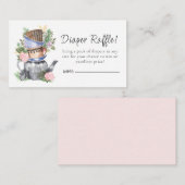 水彩フローラティーパーティーおむつラッフル エンクロージャーカード (正面/裏面)
