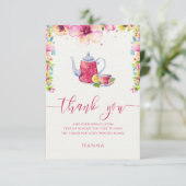 水彩フローラティーパーティーサンキューカード サンキューカード (スタンド正面)