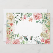 水彩フローラティーパーティー女子誕生日写真 招待状 (裏面)