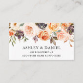 水彩フローラテラコッタ結婚のレジストリ エンクロージャーカード (正面)