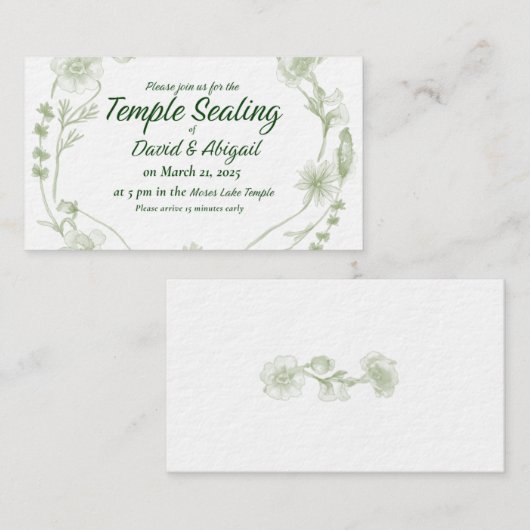 水彩フローラテンプル封印囲いカード エンクロージャーカード (正面/裏面)
