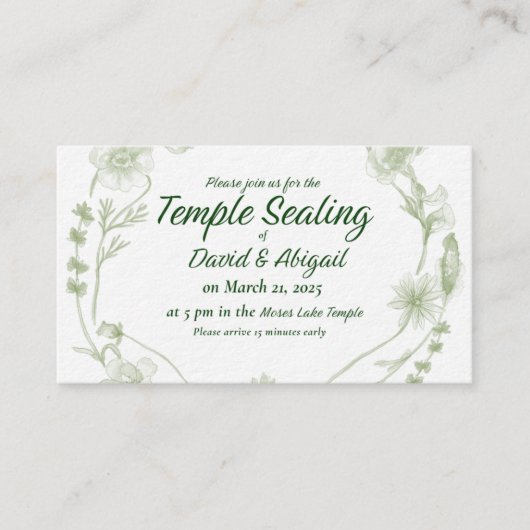 水彩フローラテンプル封印囲いカード エンクロージャーカード (正面)