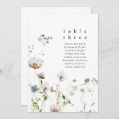 水彩フローラテーブルカード 招待状 (正面/裏面)