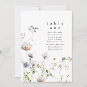 水彩フローラテーブルカード 招待状 (正面)