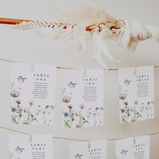 水彩フローラテーブルカード 招待状