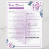 水彩フローラデイリープランナーテンプラット (正面)