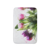 水彩フローラデザイン バスマット (正面縦)