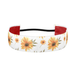水彩フローラデジタルデザイン アスレチックヘッドバンド