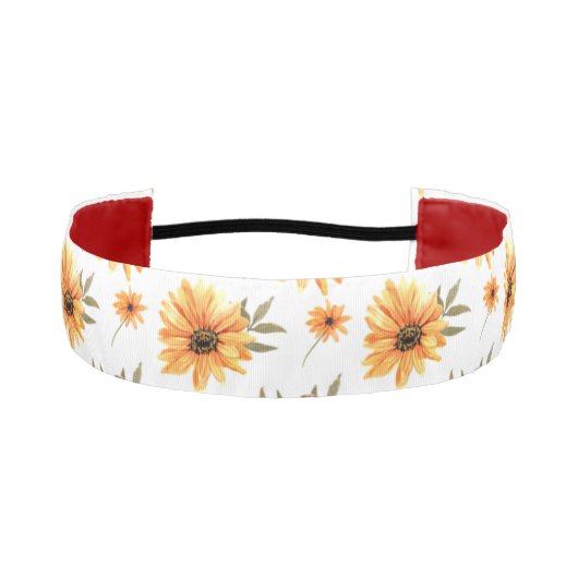 水彩フローラデジタルデザイン アスレチックヘッドバンド (正面)