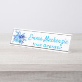 水彩フローラデスクの署名名プレート デスクネームプレート (正面)