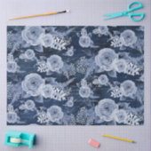 水彩フローラデルフトブルーエフェメラデクページ 薄葉紙 (クラフト)