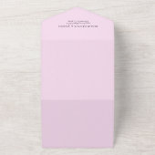 水彩フローラトロピカルブーケピンク&オレンジ オールインワン招待状 (外側)