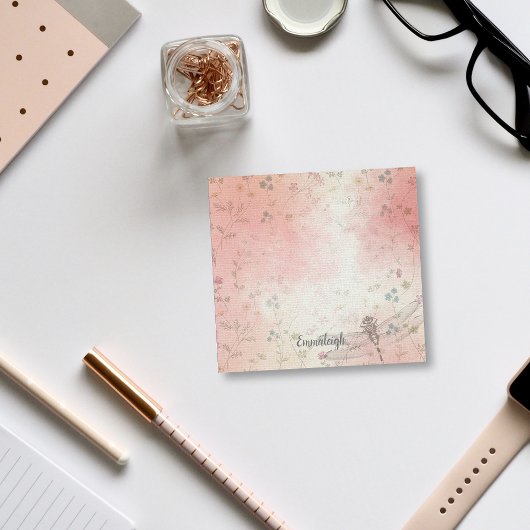 水彩フローラトンボ単像 |ピンクグリーン ポストイット