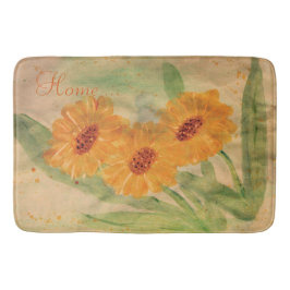 水彩フローラトープ バスマット