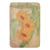 水彩フローラトープ バスマット (正面縦)